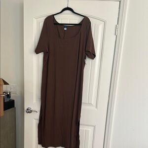 Old Navy Brown Ribbed Shirt